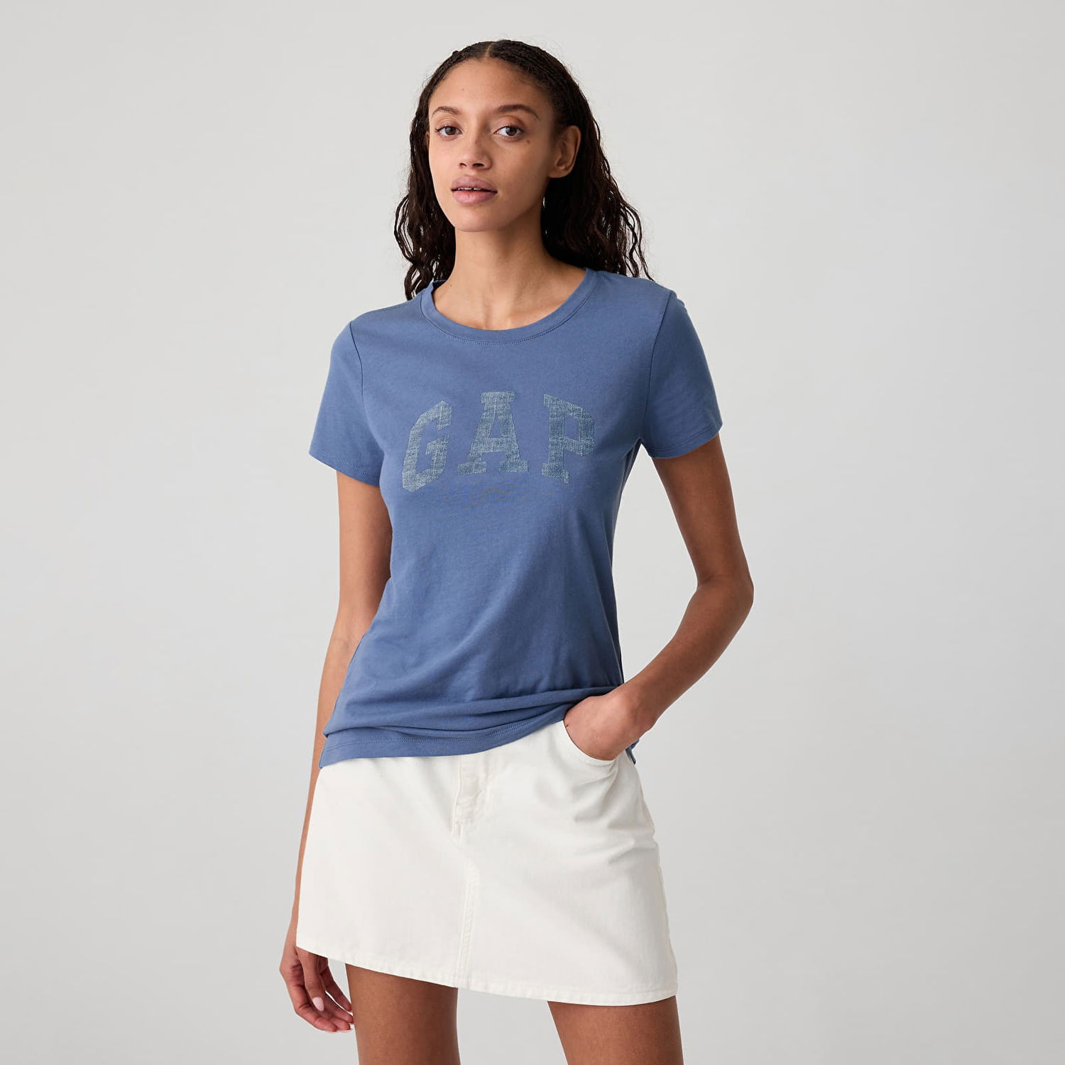 Tričko GAP T-shirt Logo Shortleeve Tee Bainbridge Blue XXS Navy | 417797-03, 0