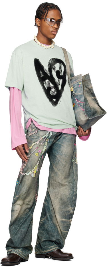 Džínsy Acne Studios Acne Studios Loose Fit 2006M Embellished Jeans Modrá | BK0659-, 3