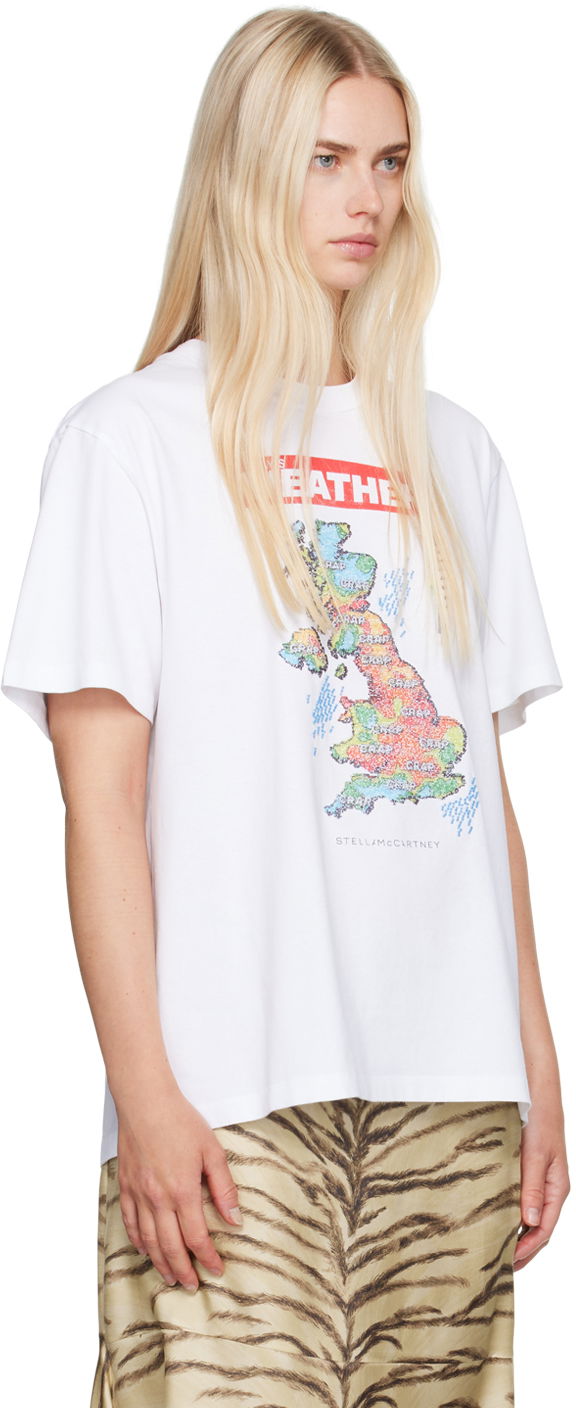 Tričko Stella McCartney Stella McCartney 'Weather' Graphic Print T-Shirt Biela | 6J01583SPZ20, 1