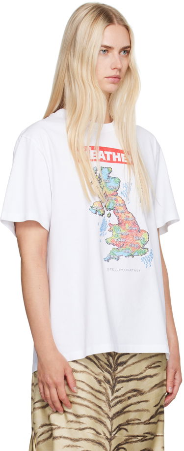 Tričko Stella McCartney Stella McCartney 'Weather' Graphic Print T-Shirt Biela | 6J01583SPZ20, 1