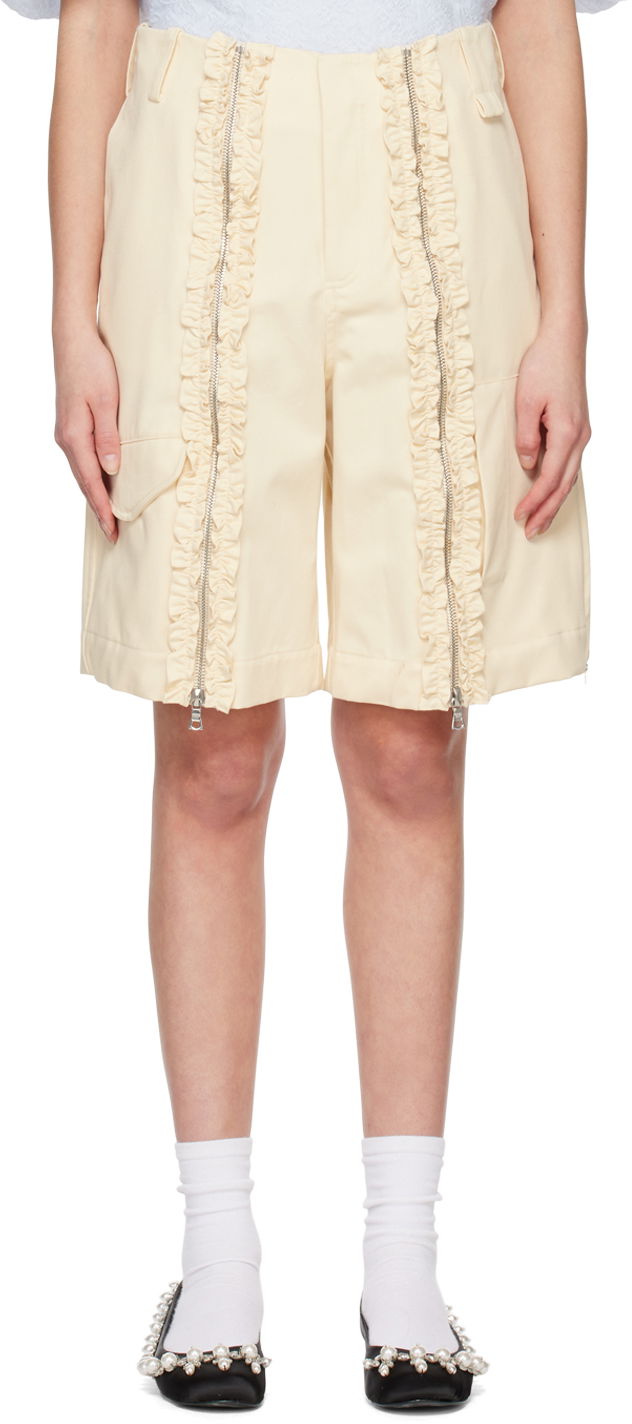 Šortky Simone Rocha Simone Rocha Ruffle Cargo Shorts Žltá | 4058 0410, 0