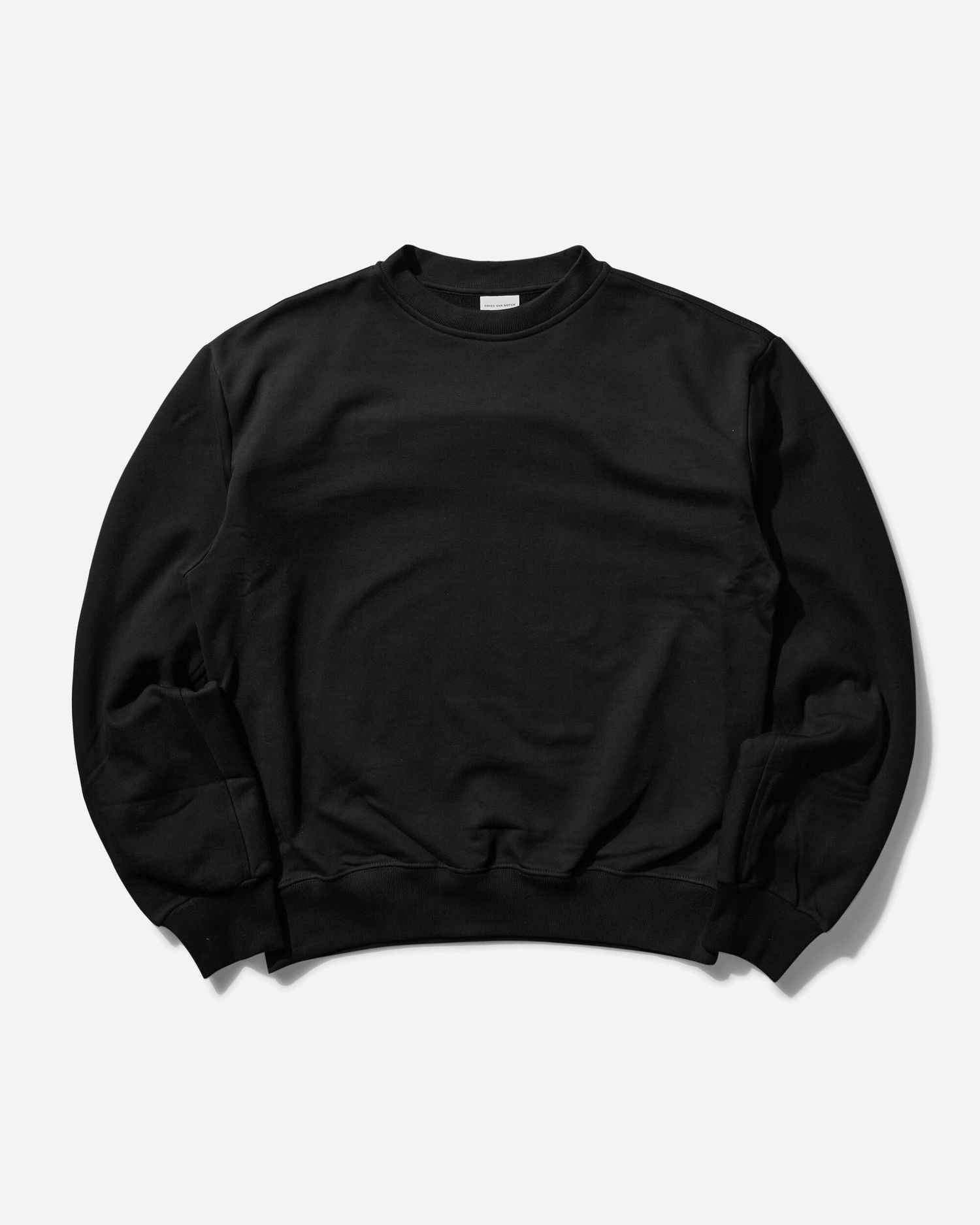 Sveter Dries Van Noten Back Zip Crewneck Sweatshirt Čierna | 251-021154-1610 509, 0
