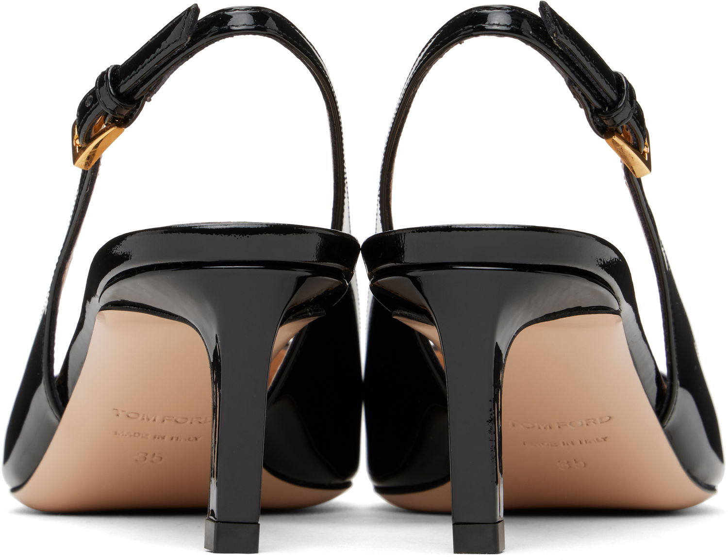 Tenisky a topánky Tom Ford TOM FORD Whitney Patent Leather Slingback Heels Čierna | W3522-LCL072G, 1