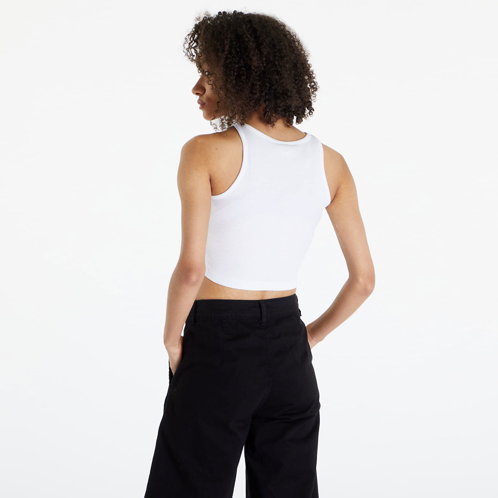 Top Ladies Organic Cropped Rib Top 2-Pack White/ Black