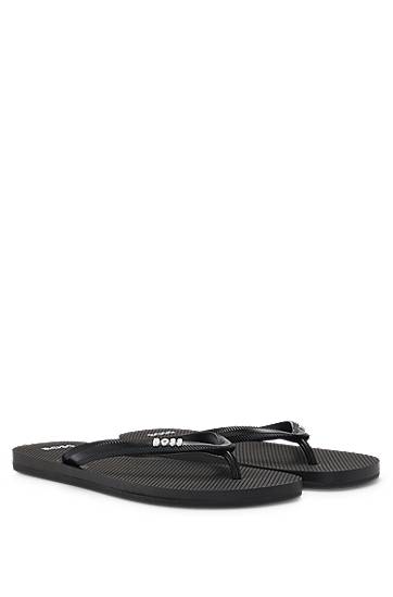 Plavky BOSS BOSS Flip-Flops with Branded Strap Čierna | 50498208, 0