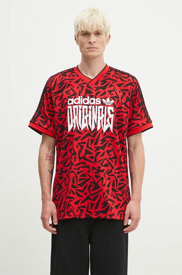 Tričko adidas Originals T-Shirt Print Short Sleeve Červená | IZ4833, 0