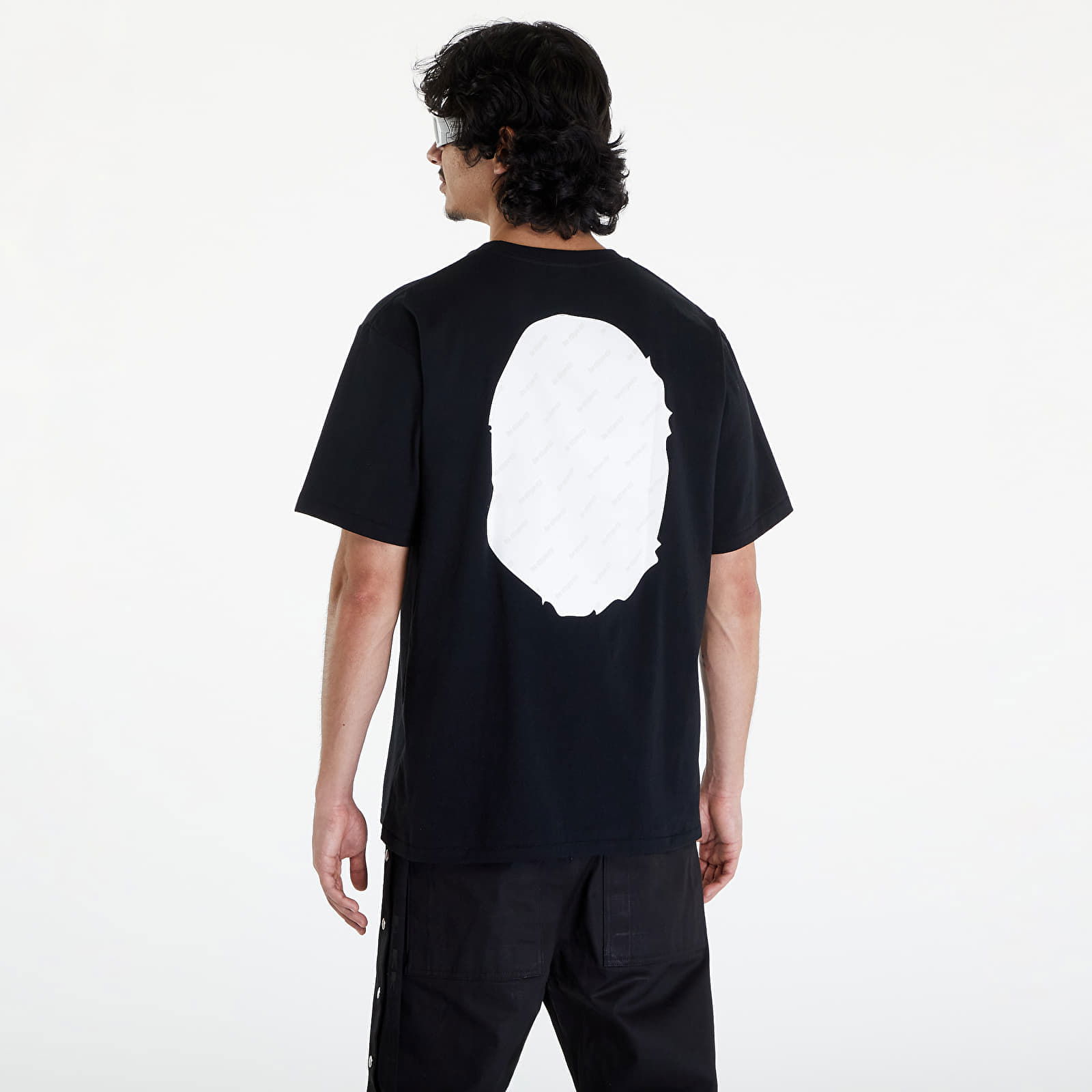 A BATHING APE Bape Hexagram Big Ape Head Tee Black