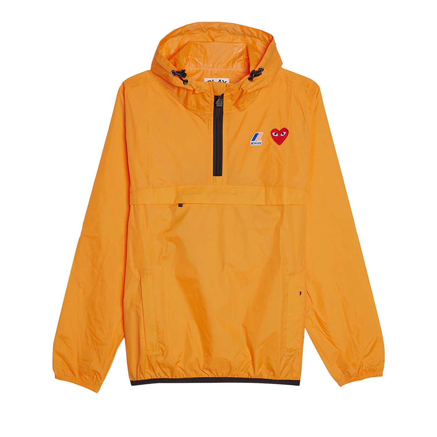Vetrovka Comme des Garçons PLAY x K-Way Half Zip Hooded Jacket Oranžová | AZ J502 051 1, 1