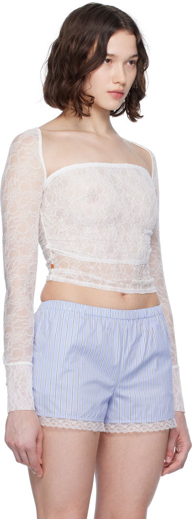 Crop Top Miaou Miaou Iris Lace Top Biela | 7112SLCDOV, 1