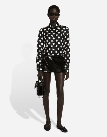 Košeľa Dolce & Gabbana Silk Twill Polka Dot Shirt Čierna | F5S48TIS1VLHNZSW, 1