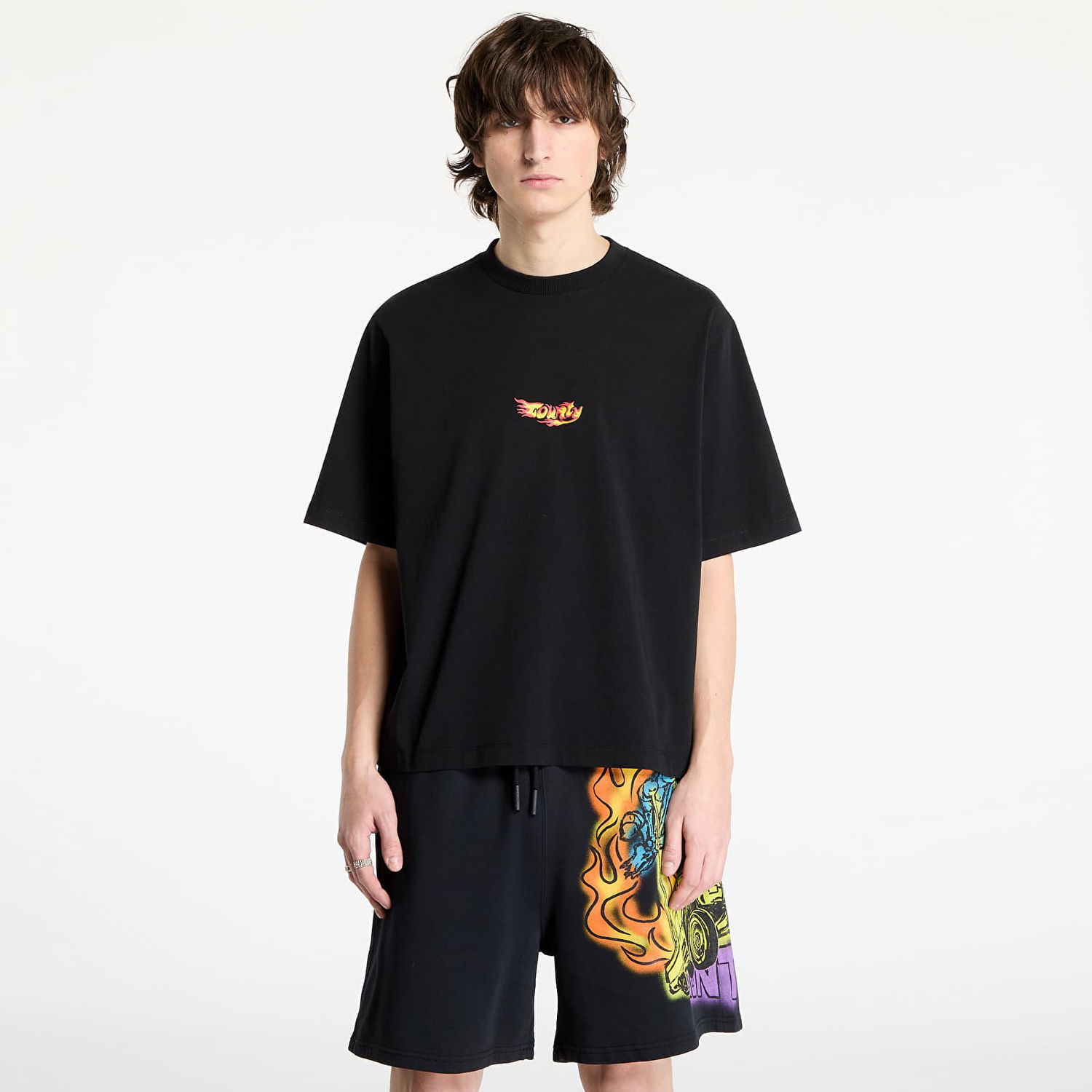 Tričko Marcelo Burlon Marcelo Burlon County Flame Boxy T-Shirt Čierna | CMAA05AS25JER0071025, 0