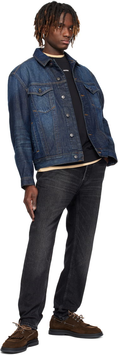 Bunda BOSS HUGO Adjustable Hem Denim Jacket Modrá | 50530639, 3
