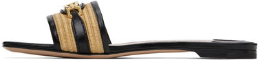 Doplnky Tom Ford TOM FORD Raffia Calfskin Slide Sandals Čierna | W3523-TRA004G, 2