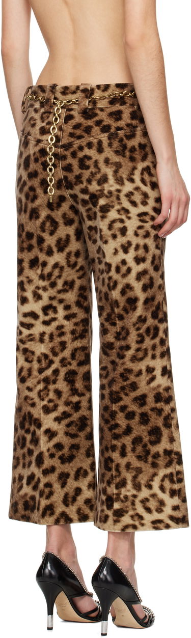 Nohavice CHLOÉ Chloé Cropped Bootcut Trousers Hnedá | CH25SPA31290, 2