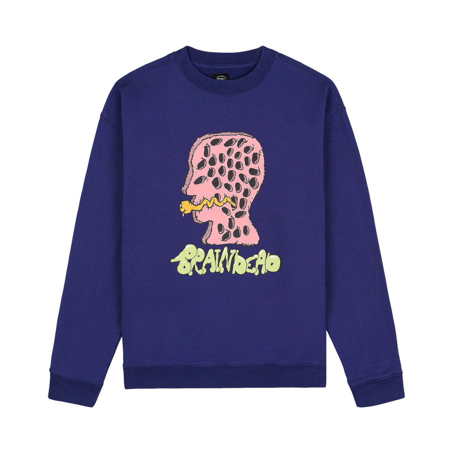 Mikina Brain Dead Worm Hole Crewneck Navy | BDW22T10002579BL05, 1