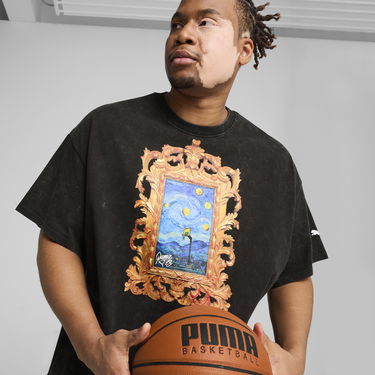 Tričko Puma Dylan Exhibit Basketball T-Shirt Čierna | 630672_01, 1