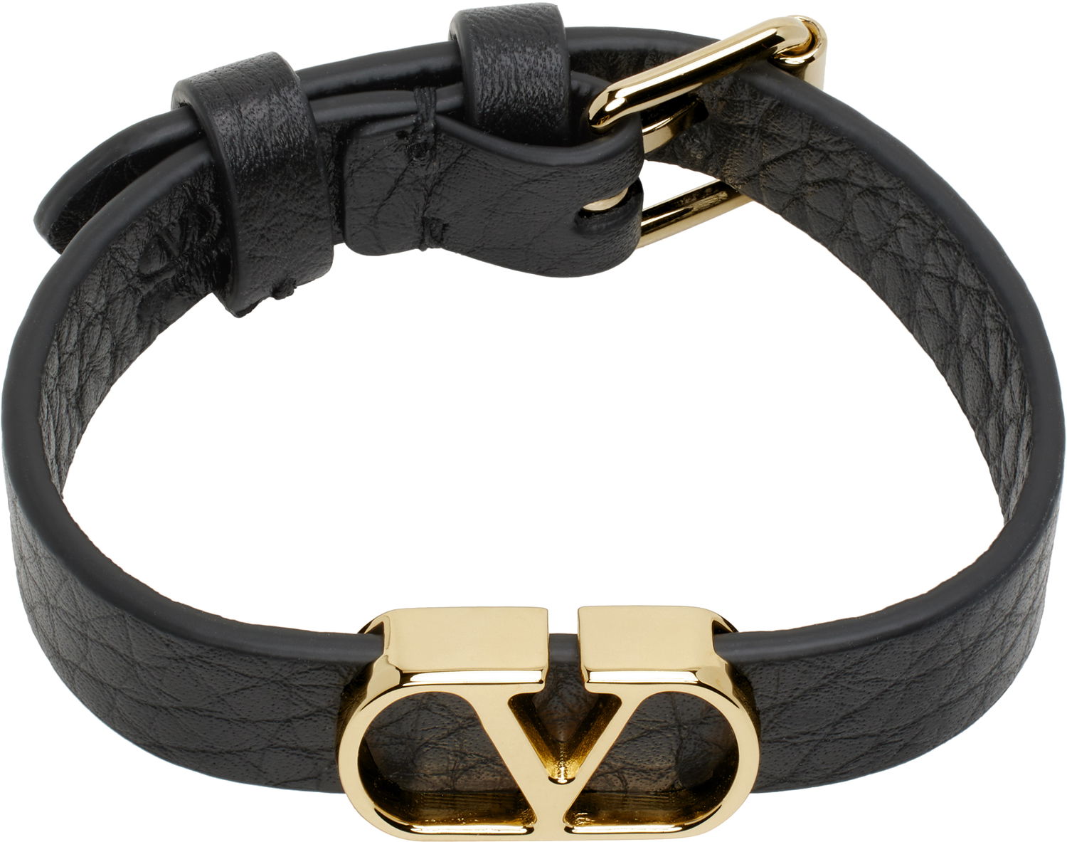 Náramok Valentino Valentino Garavani VLogo Signature Grainy Calfskin Bracelet Čierna | 6Y2J0S49BAX, 0