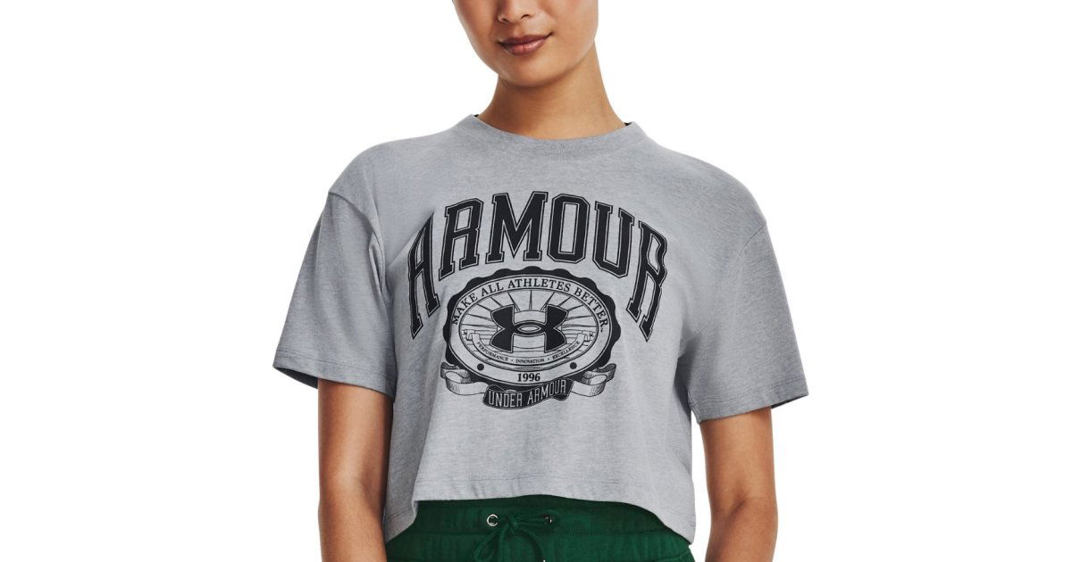 Crop Top Under Armour Collegiate Crop Top Šedá | 1379402-035, 1