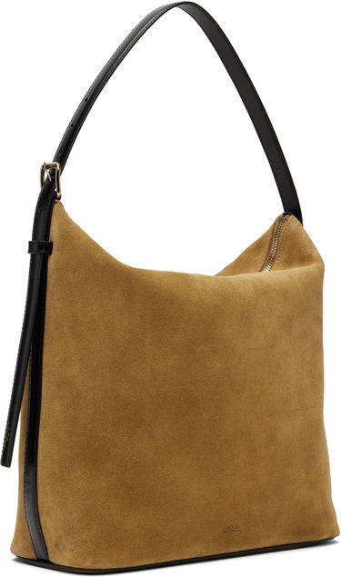 Taška cez rameno A.P.C. Vera Suede Shoulder Bag Hnedá | PXCAL-F61902, 1