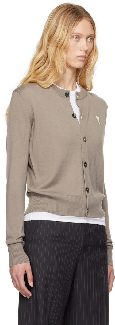 Sveter AMI AMI Paris Ami de Coeur Wool Cardigan Žltá | FKC221.KN0025, 4