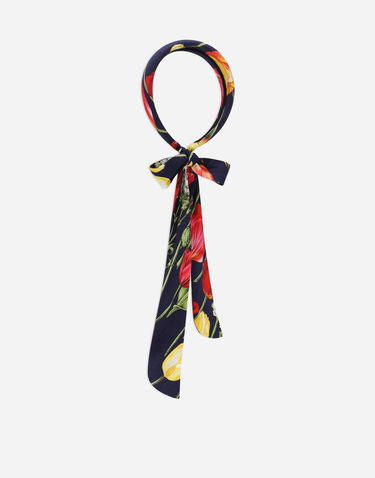 Šál Dolce & Gabbana Dolce & Gabbana Viyella Tulip Print Hairband with Bow Navy | LB3L63FS8C9HB5DR, 0