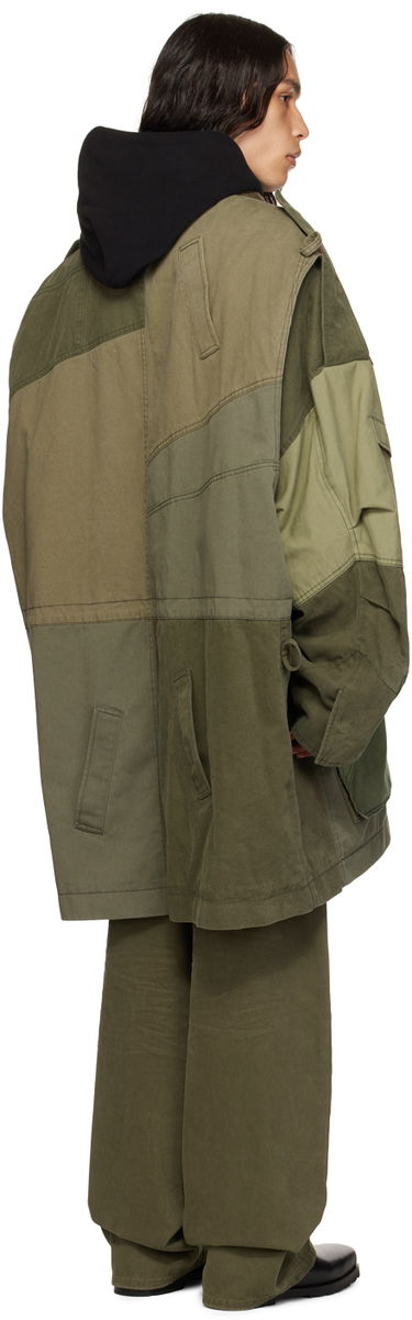 Parka We11done Paneled Jacket Zelené | WD-JP3-23-149-U-KK, 2