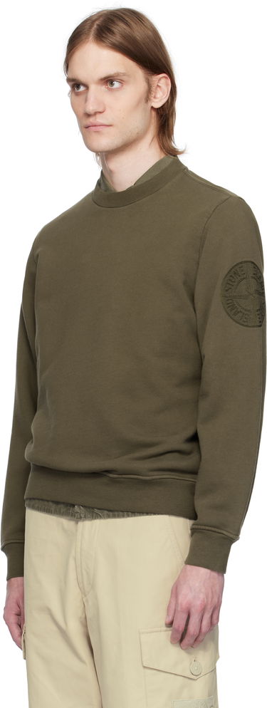 Sveter Stone Island Stone Island Cotton Fleece Sweatshirt Zelené | K1S15 6100026 S0122, 3