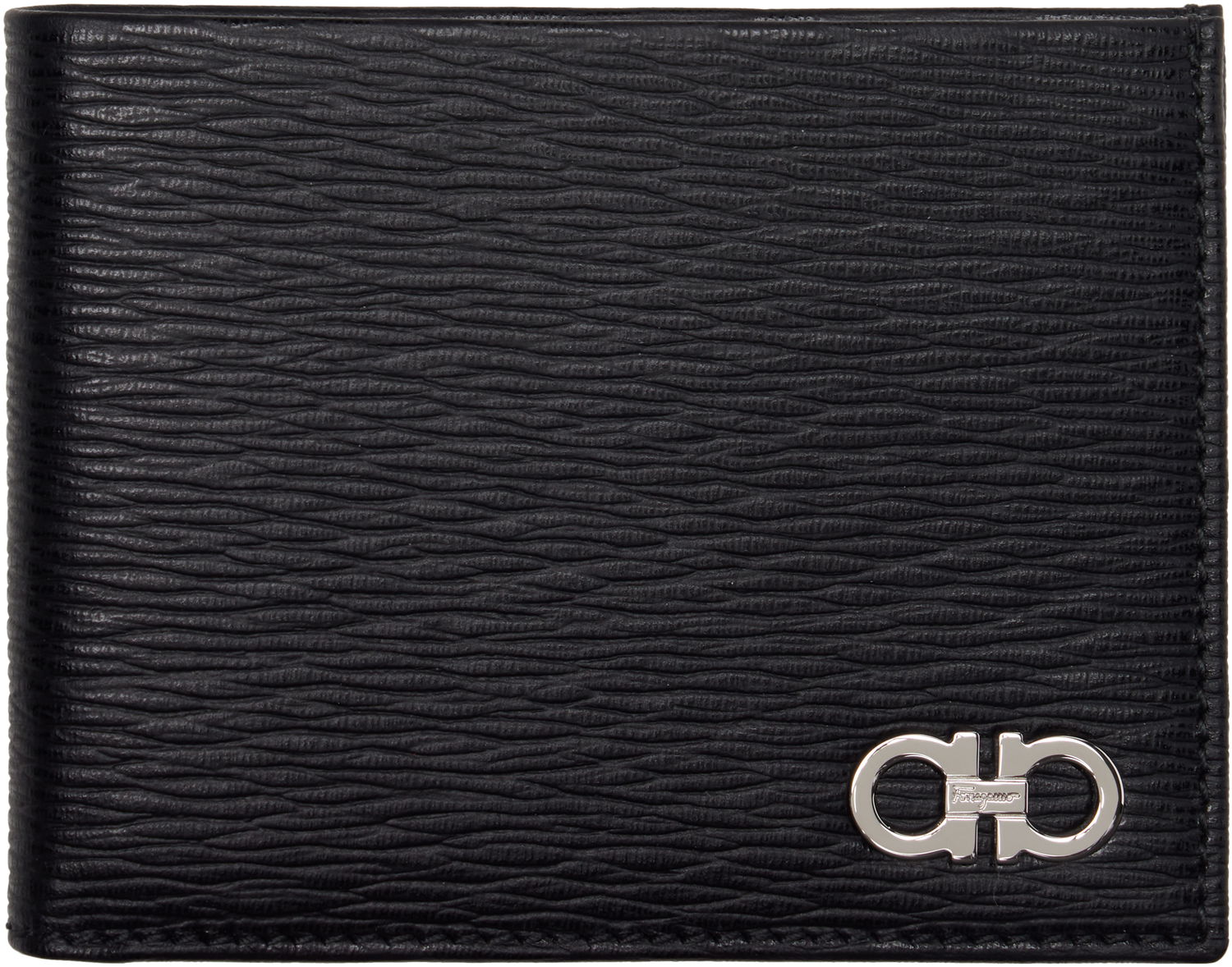 Peňaženka FERRAGAMO Salvatore Ferragamo Gancini ID Window Wallet Čierna | 685995, 0