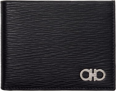 Peňaženka FERRAGAMO Salvatore Ferragamo Gancini ID Window Wallet Čierna | 685995, 0