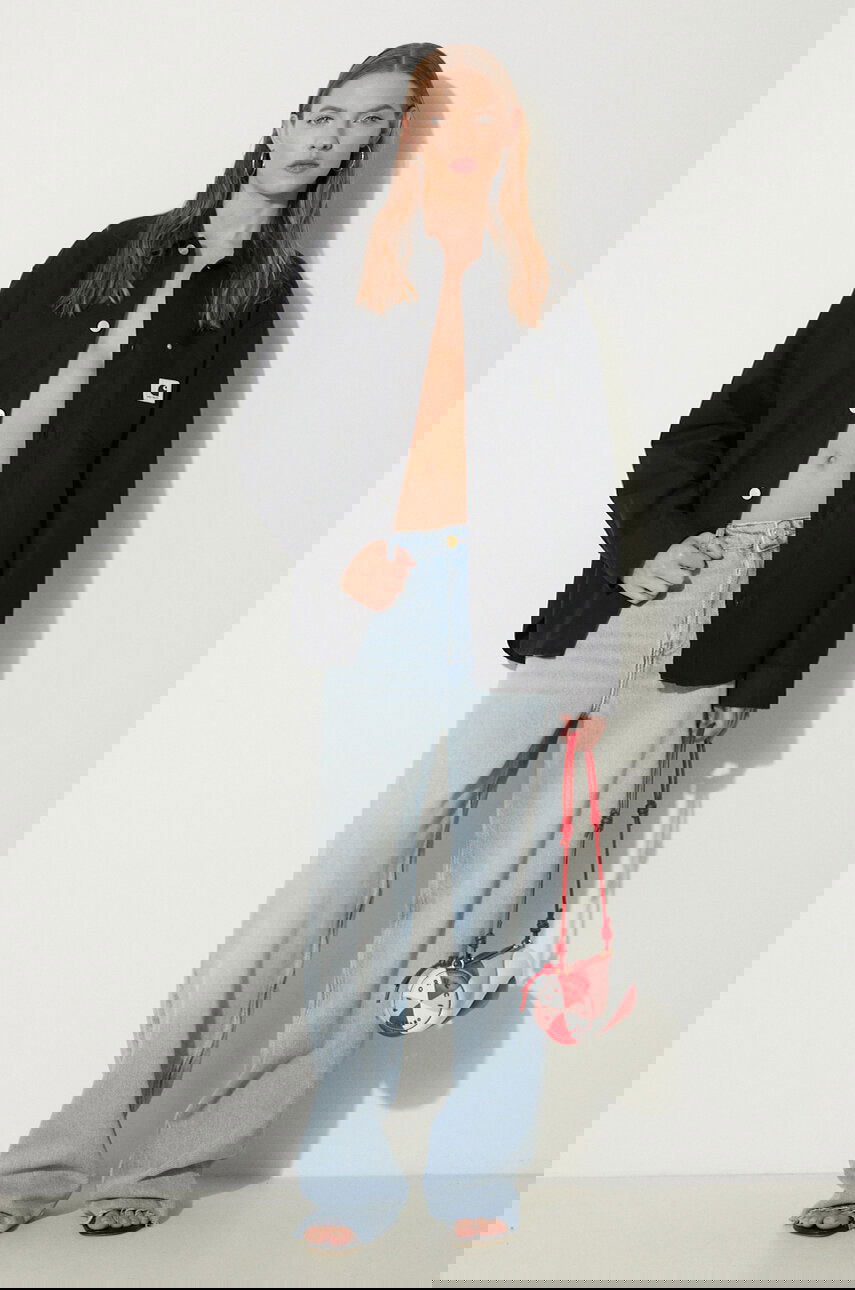 Košeľa Carhartt WIP Linen Blend Regular Fit Classic Collar Ethel Shirt Jac Čierna | I033569.8902, 1