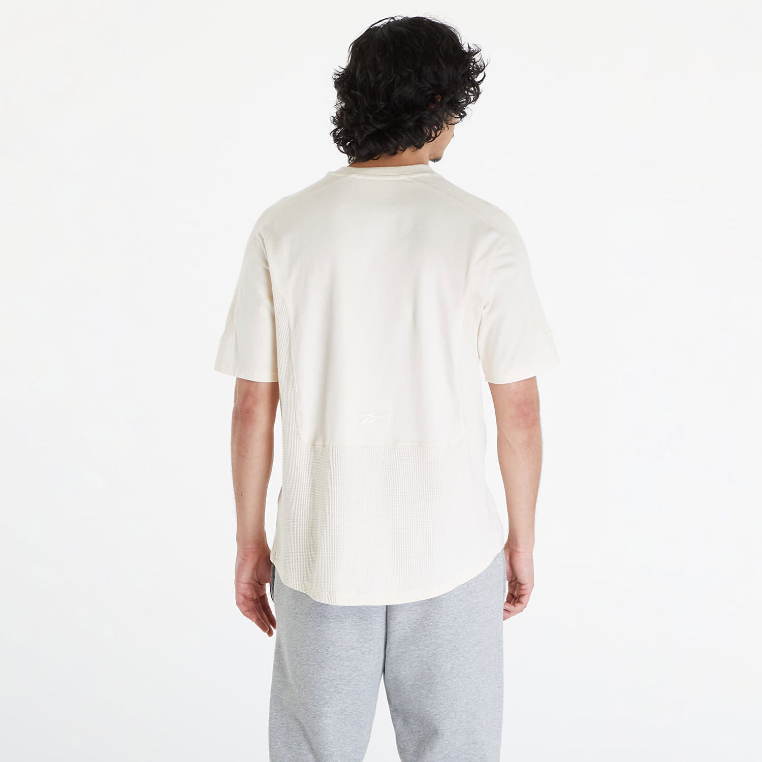 Tričko Reebok LTD Training Waffle Pattern T-Shirt Beige Biela | RMAA002C99JER0016161, 1