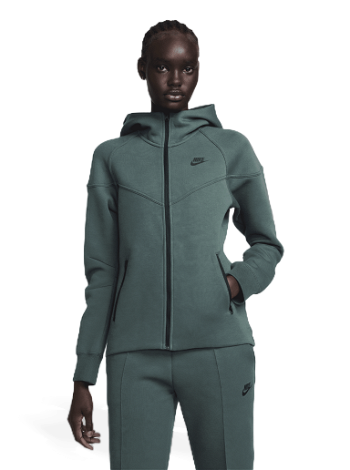 Nike Dámská mikina s kapucí a dlouhým zipem Sportswear Tech Fleece Windrunner - Zelená FB8338-328