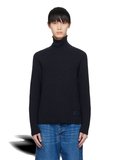 Sveter AMI Rib Turtleneck Navy | HKS424.KN0031