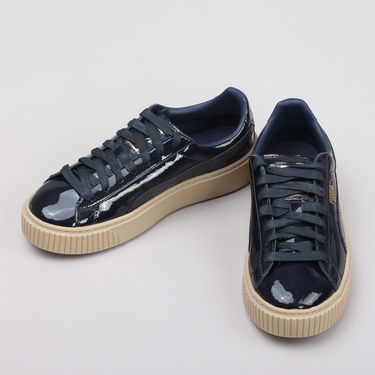 Tenisky a topánky Puma Basket Platform Patent Wn's peacoat - peacoat Čierna | 363314 06, 2