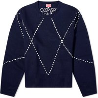 Sveter KENZO Sashiko Stitch Crewneck Navy | FD65PU4093CI-77, 1