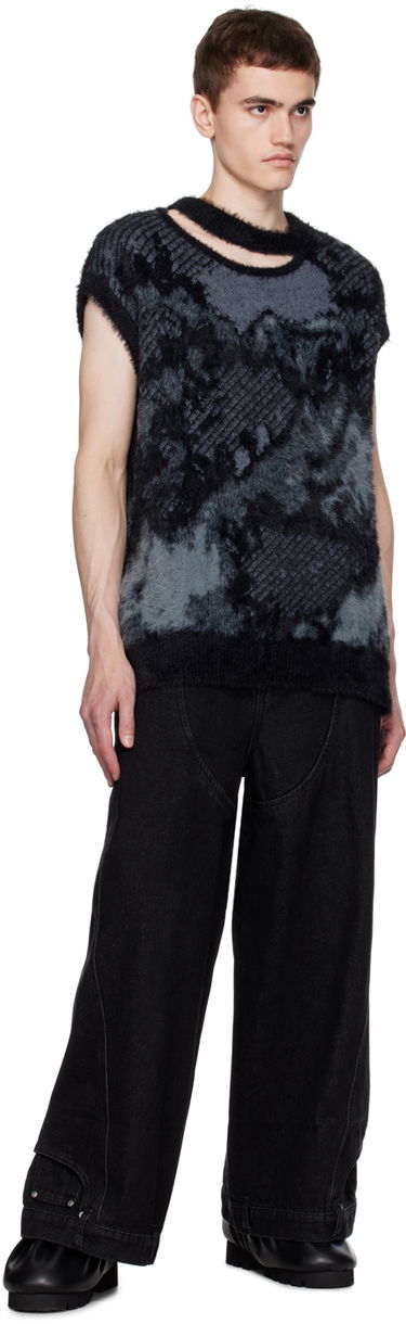 Sveter Feng Chen Wang Feng Chen Wang Landscape Painting Sleeveless Sweater Šedá | FUF16KT14, 3