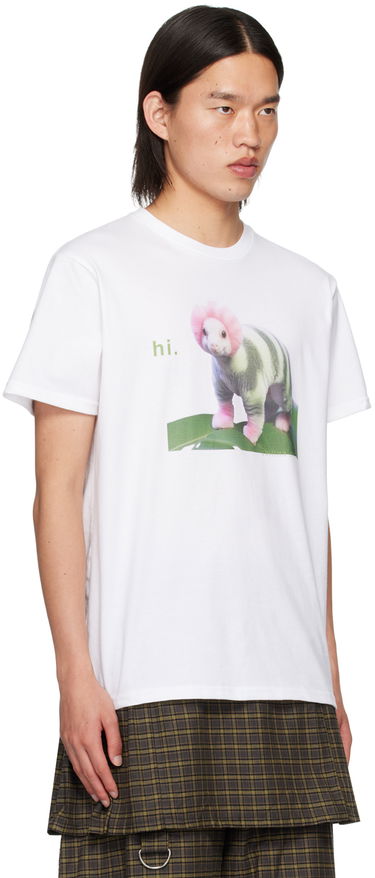 Tričko Collina Strada Collina Strada 'Hi.' Graphic T-Shirt Biela | XX3203, 1