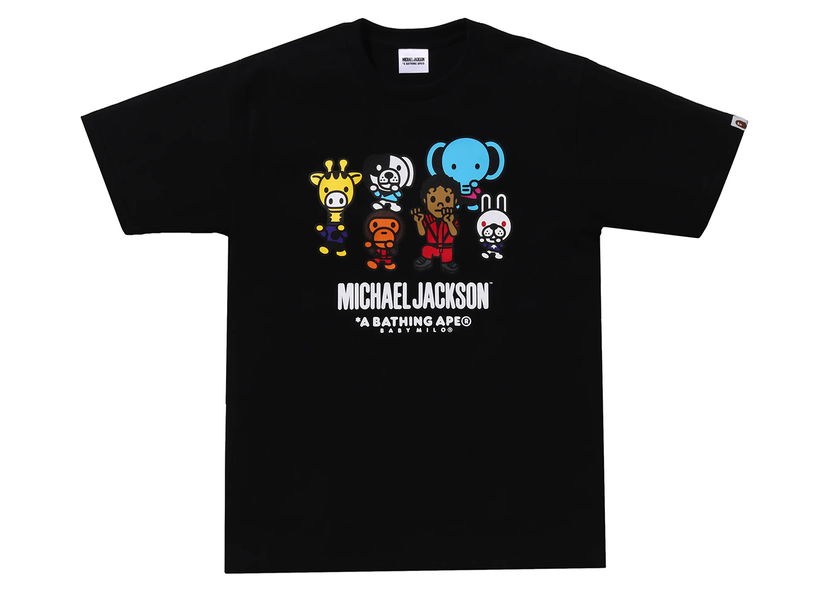 Tričko BAPE BAPE x Michael Jackson Baby Milo Tee Black Čierna | 2J73-110-901