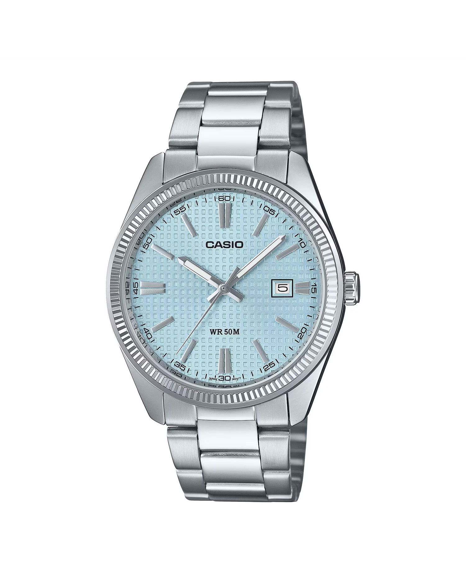 Hodinky CASIO MTP-1302PE-2A Watch with Light Blue Dial and Stainless Steel Bracelet undefined | MTP-1302PE-2AVEF, 0