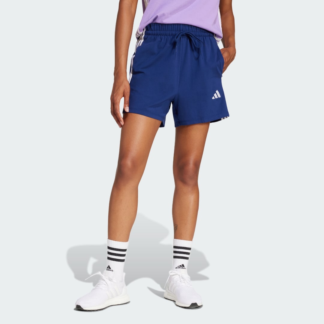 Šortky adidas Performance Cotton Shorts with Side Stripes Modrá | JD0913, 0