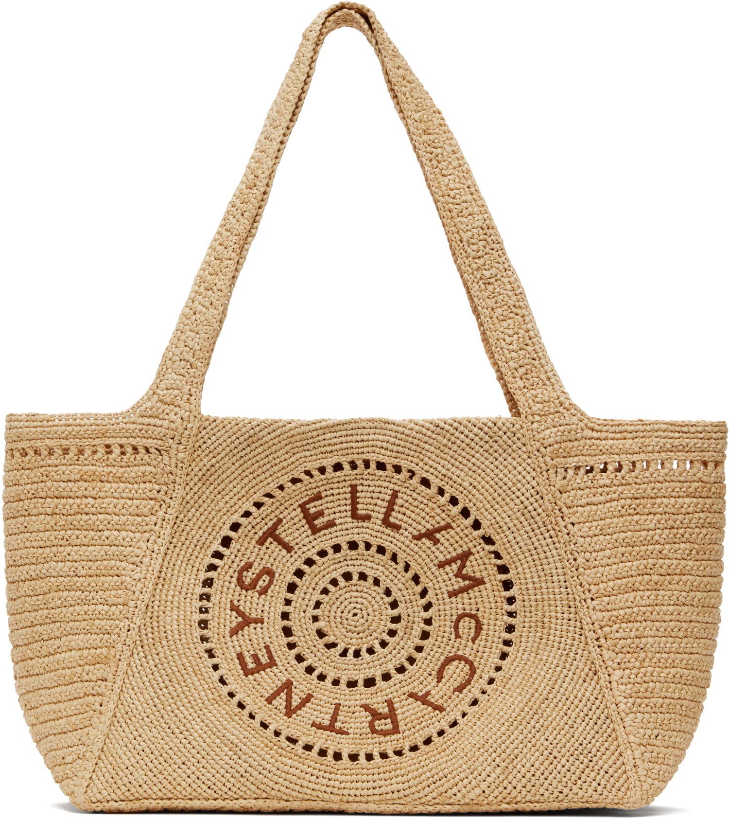 Tote bag Stella McCartney Stella McCartney Logo Raffia Medium Tote Béžová | 7B0107WP0375, 0