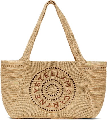 Tote bag Stella McCartney Stella McCartney Logo Raffia Medium Tote Béžová | 7B0107WP0375, 0