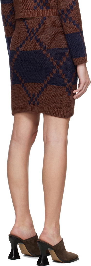 Sukňa JW Anderson JW Anderson Fairisle Knit Miniskirt Hnedá | KW1412-YN0439, 2