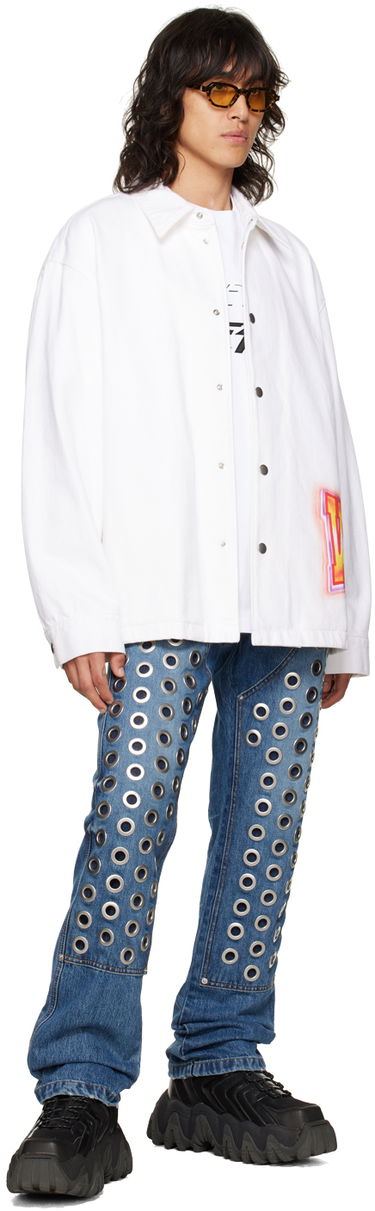 Bunda We11done We11done Printed Denim Jacket Biela | WD-DJ3-22-312-U-WH, 3