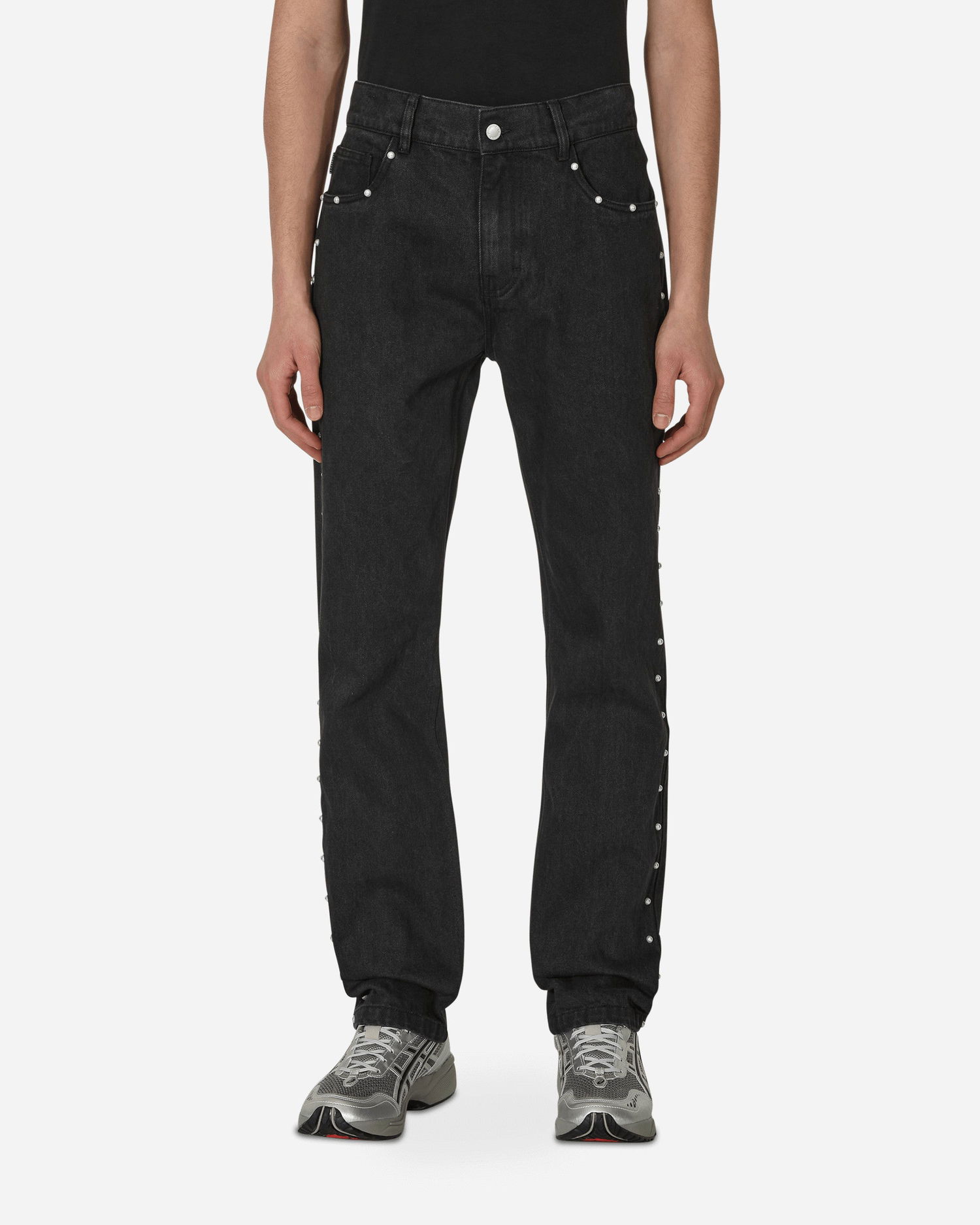 Džínsy Pleasures Bling 5 Pocket Denim Pants Čierna | P22W033 BLACK, 0