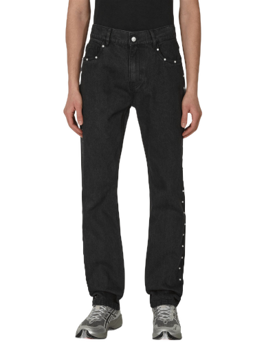 Džínsy Pleasures Bling 5 Pocket Denim Pants Čierna | P22W033 BLACK