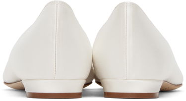 Starostlivosť o obuv Manolo Blahnik Manolo Blahnik Hangisiflat Ballerina Flats Biela | 9XX-0348, 1