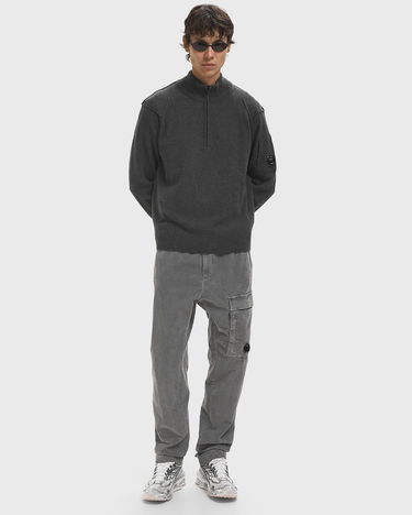 Sveter C.P. Company Half Zip Knit Sweater Šedá | 19CMKN709A110149A-978, 2