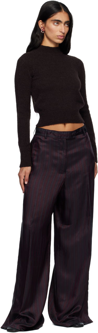 Nohavice Dries Van Noten Dries Van Noten Striped Wide Leg Trousers Vínová | 252-010946-2267, 3