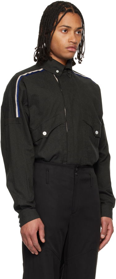 Košeľa KIKO KOSTADINOV Vig Long Sleeve Shirt with Shoulder Stripes and Chest Pockets Šedá | KKAW25SH03-57, 1